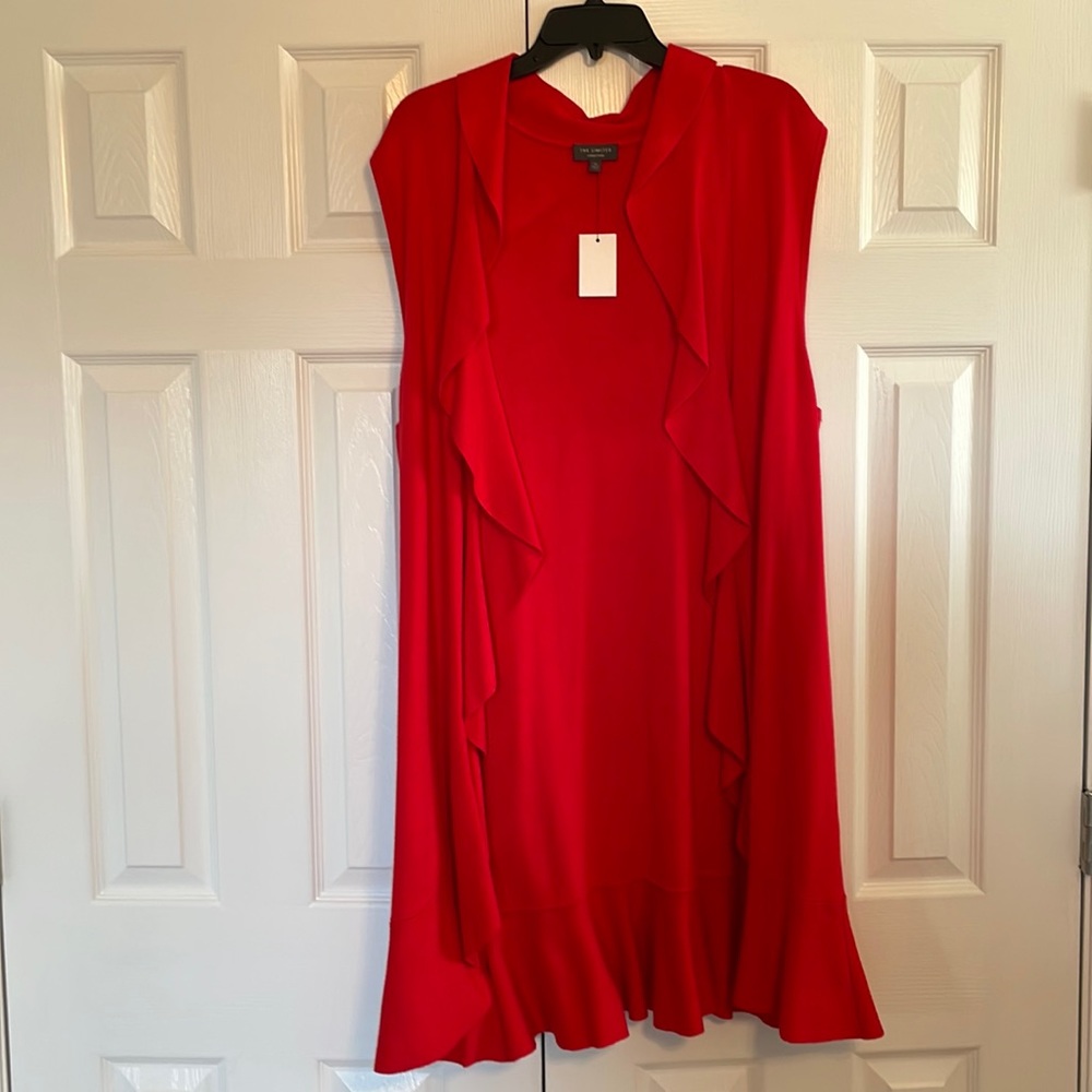 NWT Long Red Vest SZ XL
